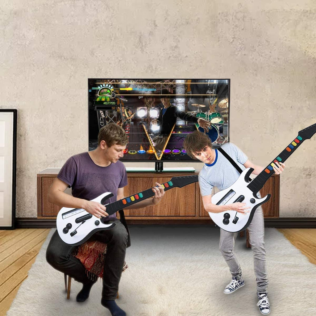 Guitar Controller, Wireless Guitar Hero Controller for Wii, Rock Band 2, Wii U, Clone Hero Games (Excluding Rock Band 1)