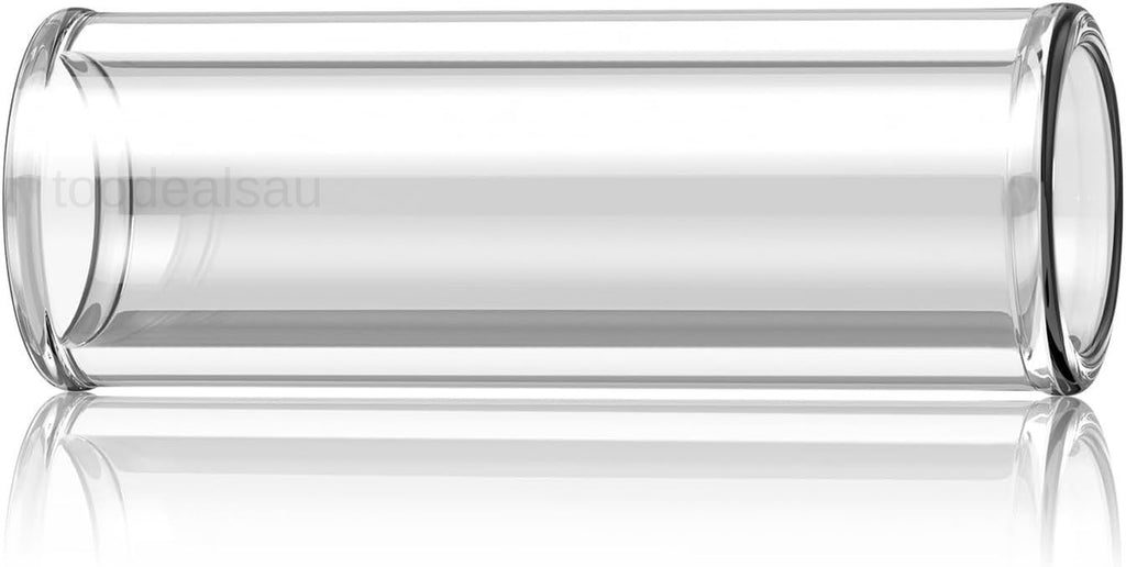 8 Pieces Glass Guitar Slide for Electric and Multisize - Length 2.76 Inch, Clear