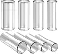 8 Pieces Glass Guitar Slide for Electric and Multisize - Length 2.76 Inch, Clear