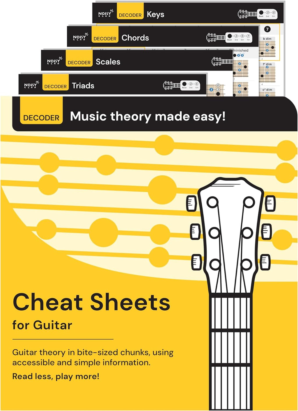Guitar Chord Chart Cheat Sheets - Guitar Chords, Guitar Scales, Guitar Triads, K