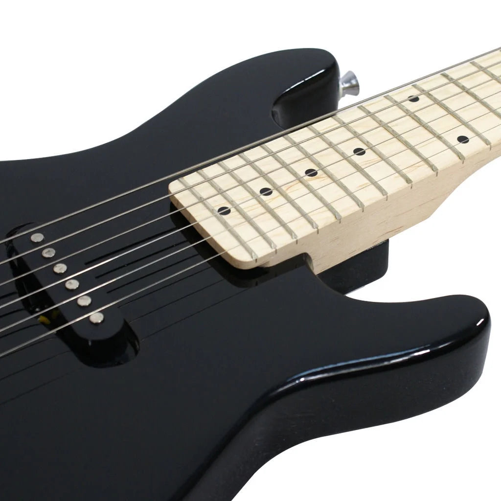 Kids Beginner Accessories Pack with 5W Amp Case 30" Electric Guitar, Black