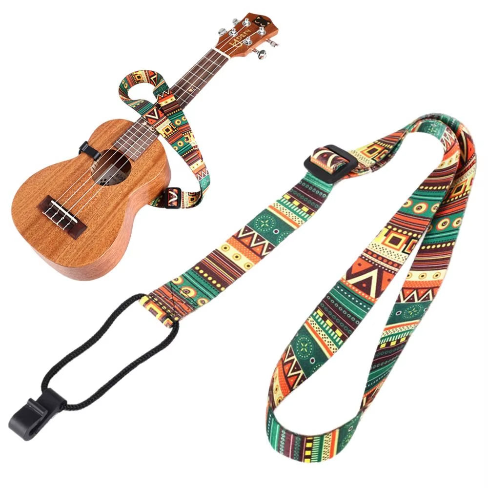 Adjustable Guitar Strap Ukulele Accessory Ethnic Style Polyester Guitar Belts Ukulele Strap Guitar