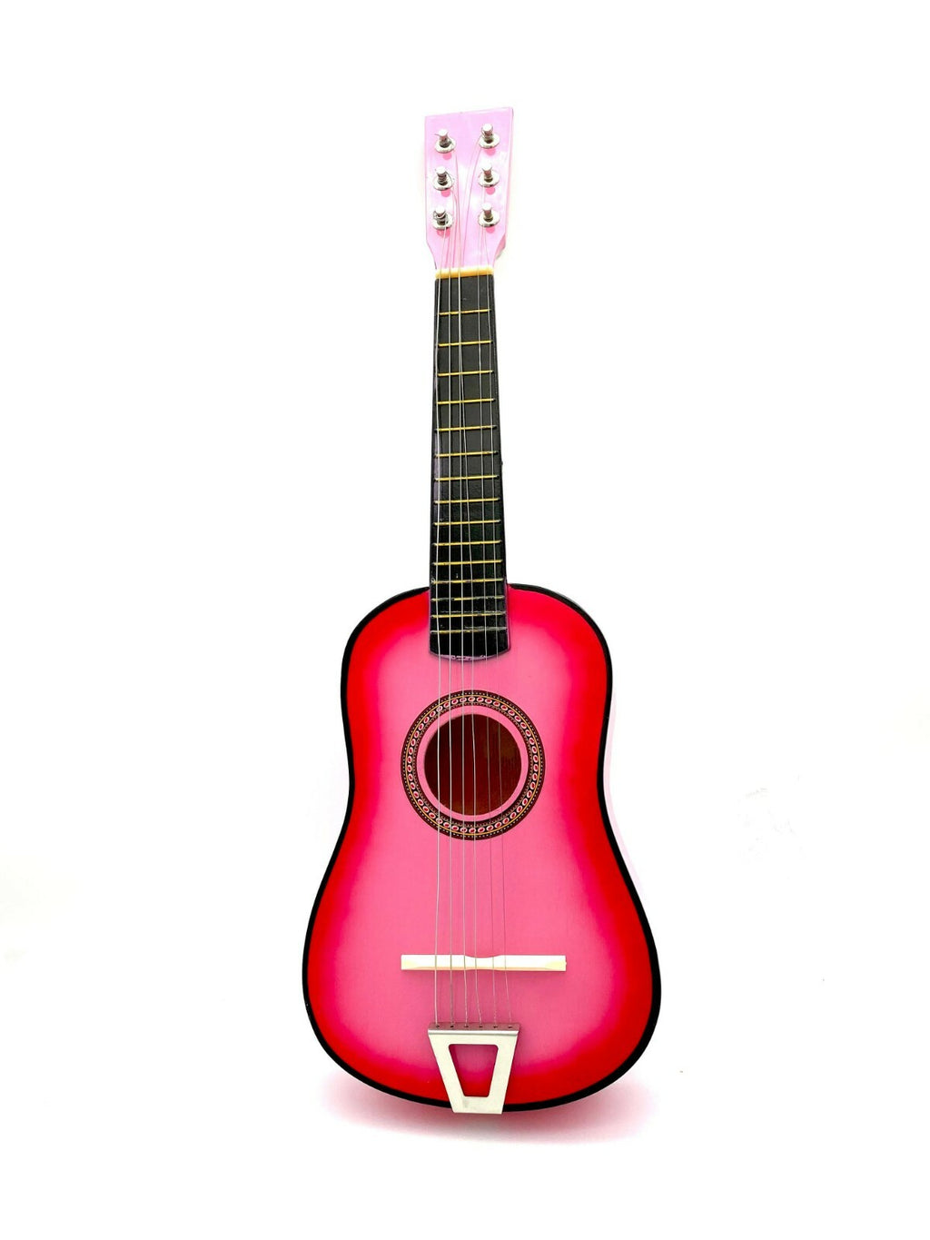 23” Mini Acoustic Guitar Wood Beginner Pink Toy Guitarra Kids Gift Instrument