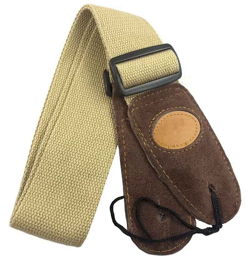Cowhide Head Cotton Guitar Strap Electric Guitar Folk Guitar Acoustic Guitar Universal Guitar Strap