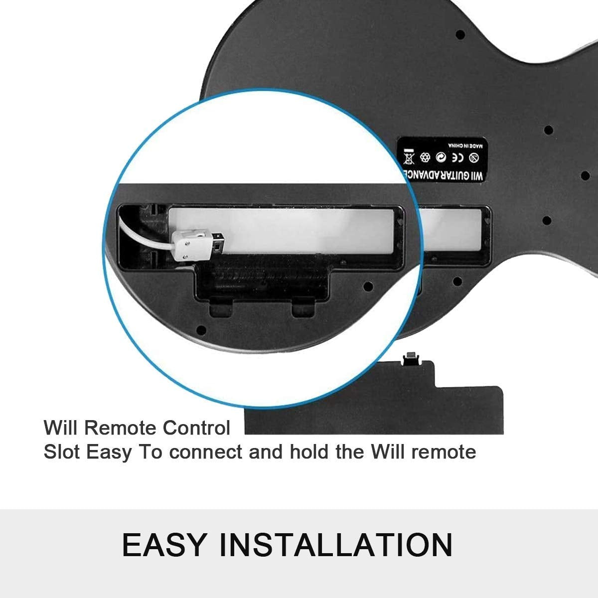 Guitar Controller, Wireless Guitar Hero Controller for Wii, Rock Band 2, Wii U, Clone Hero Games (Excluding Rock Band 1)