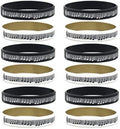(12-Pack) Music Silicone Bracelets - Bulk Pack of Wristbands for Music Event Party Favors Supplies - Gifts for Musicians Music Students Teachers (Black and White - Classical Music Notes)
