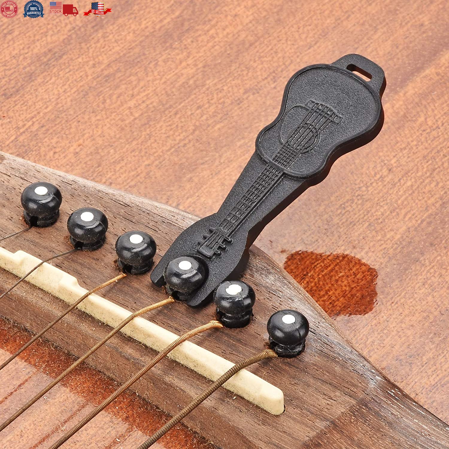 36PCS Acoustic Guitar Bridge Pins Pegs with 2 PCS Guitar Saddle Nut and Bridg...