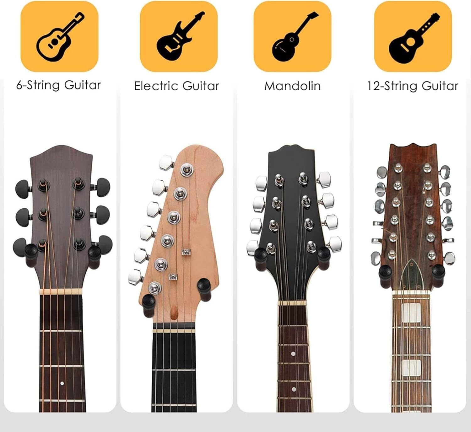Guitar Wall Mount, 2 Pack Guitar Wall Hanger, Guitar Hanger Wall Hook Ho