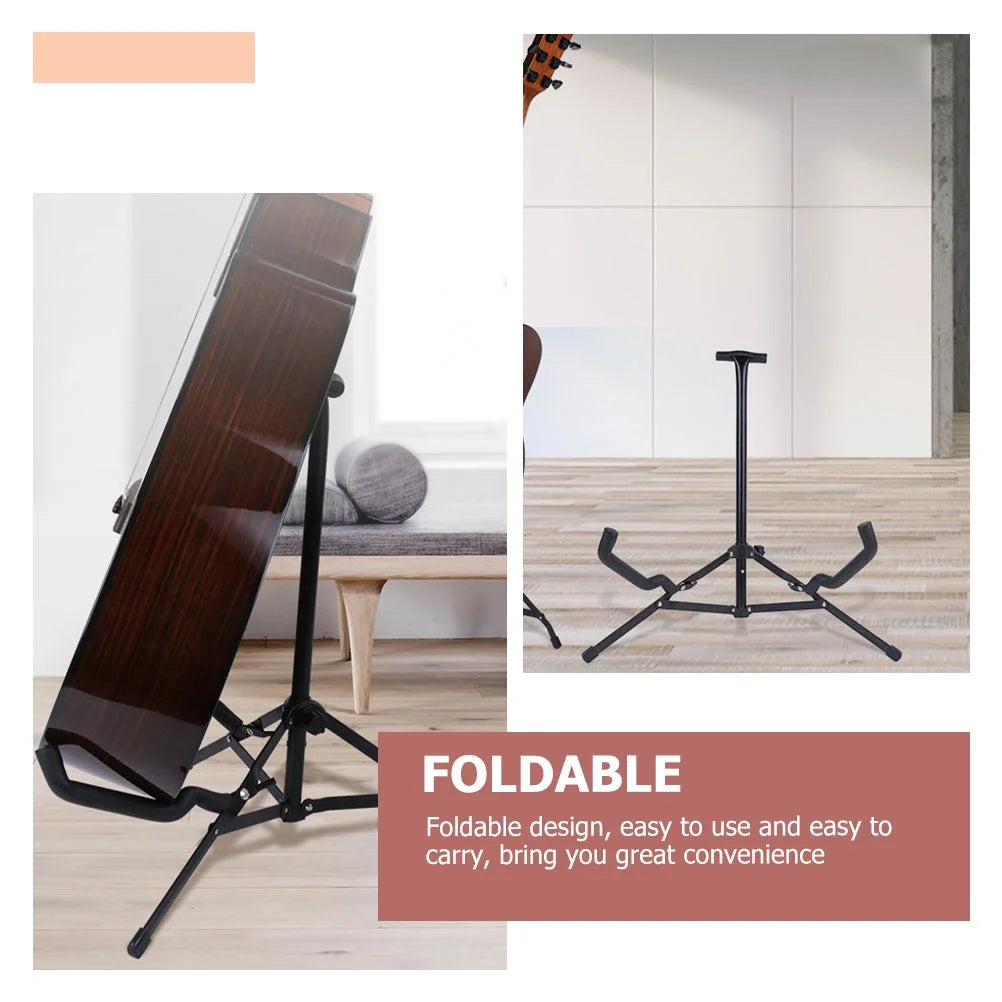 Folding Design Guitar Stand Adjustable Instrument Stand Floor Guitar Stand