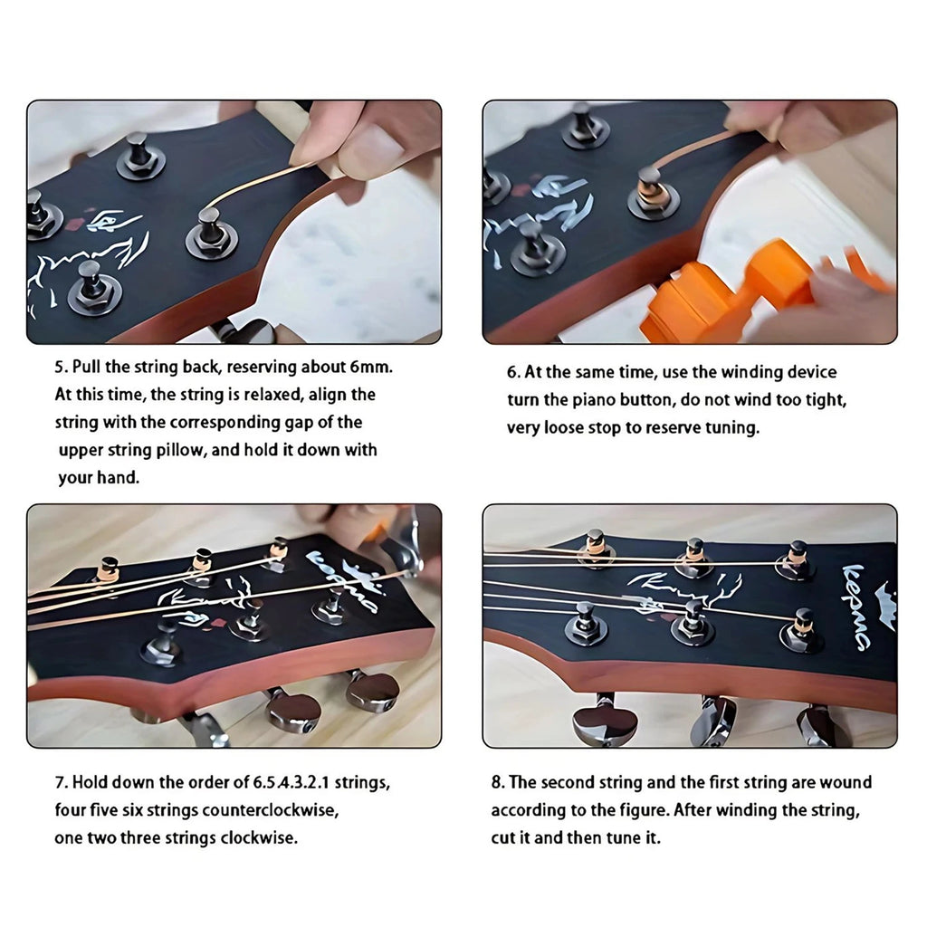 6Pcs/Set High-Quality Acoustic Guitar Strings - Replacement Guitar Strings, Premium Guitar Accessories