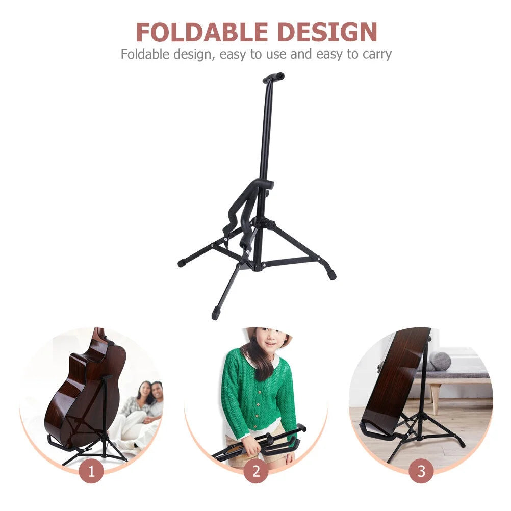 Folding Design Guitar Stand Adjustable Instrument Stand Floor Guitar Stand