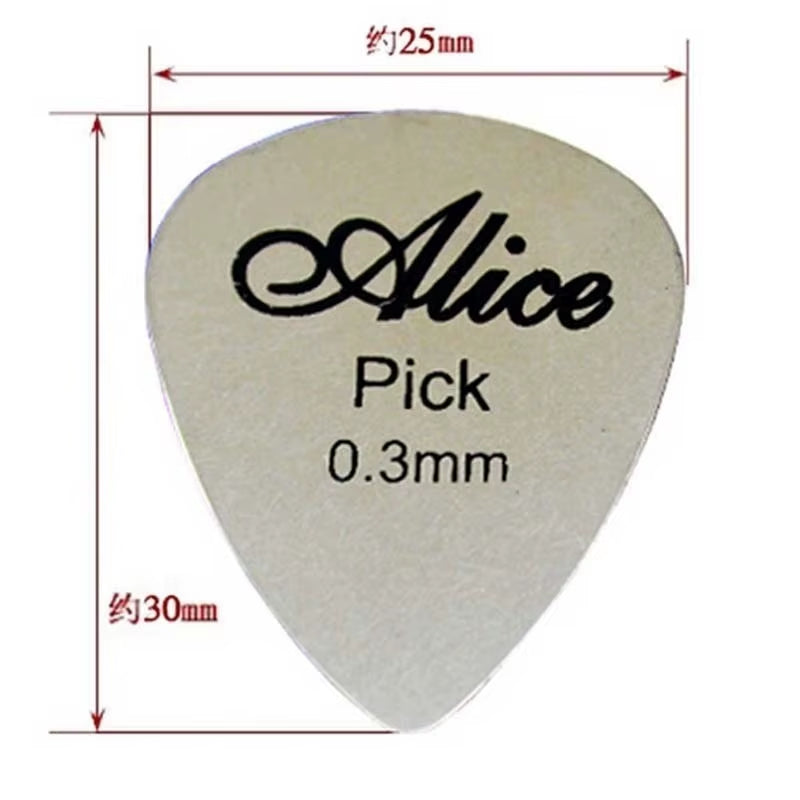 5Pcs10Pcs Metal Guitar Pick 0.3Mm Thin Durable Silver Color Professional Bass Ukelele Guitar Picks Guitar Amplifier Bass Guitar