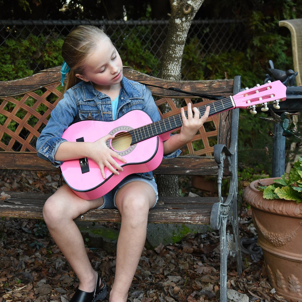 30" Wood Classical Guitar with Case and Accessories for Kids/Girls/Boy