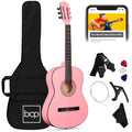 38In Beginner Acoustic Guitar Starter Kit W/ Gig Bag, Strap, Extra Strings - Pink