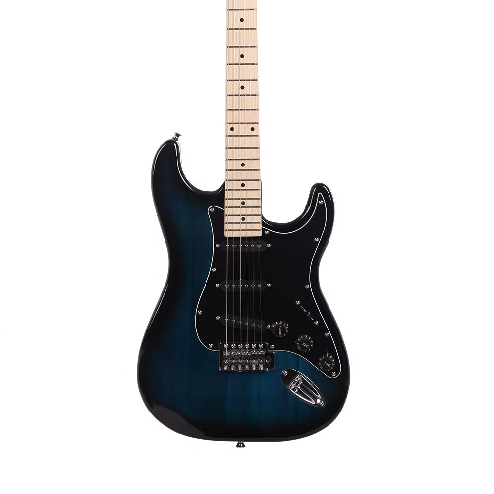 GST Stylish Electric Guitar Kit with Black Pickguard Dark Blue