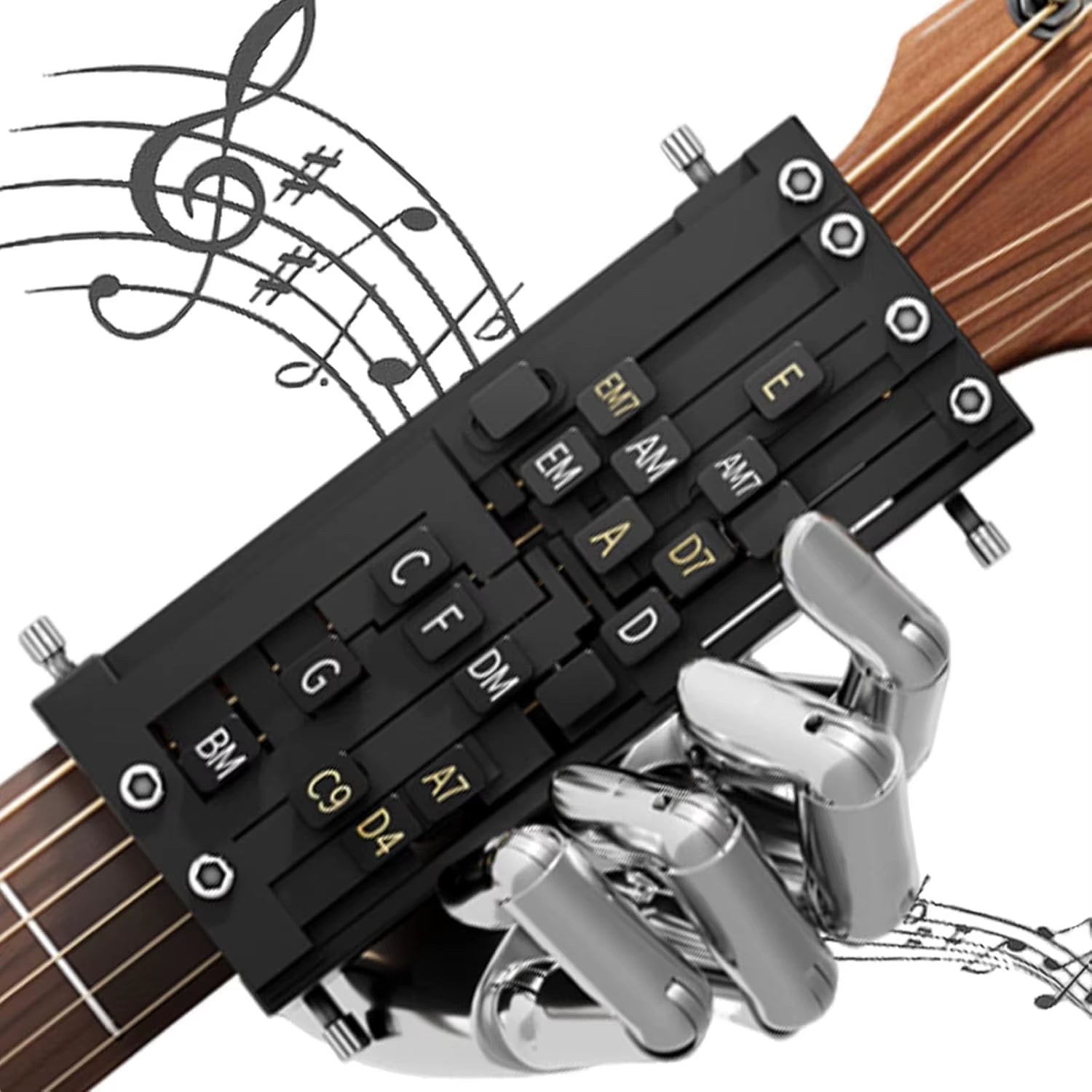 Double Guitar Chord Presser Guitar Chord Trainer Guitar Aid Chord Tool Guitar Aid Chords Trainer Guitar Accessories for Beginner