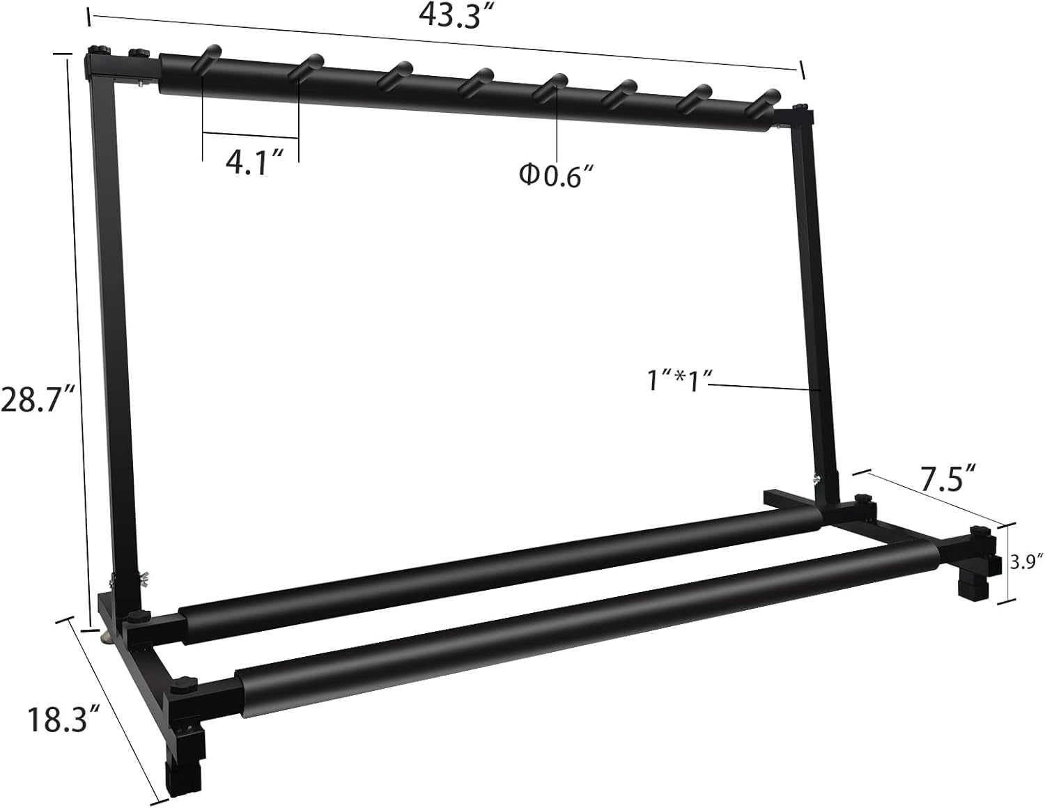 7-Holder Multi Guitar Stand Rack - Foldable Display for Acoustic & Electric Guit