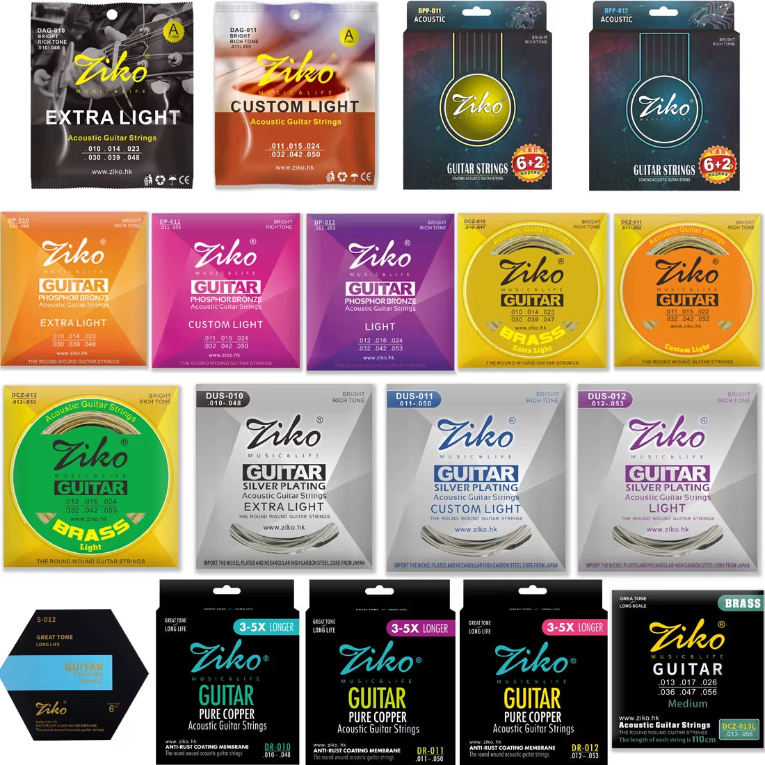 Acoustic Guitar Strings Carbon Steel Hexagonal Alloy Beginners Professional Practice Folk Guitar Strings Guitar Accessories