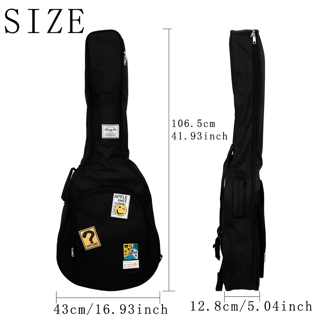 40/41 Inch Guitar Bag Acoustic Classical Guitar Waterproof Rip-Stop Oxford Backpack Double Straps Padded Guitar Case Bag