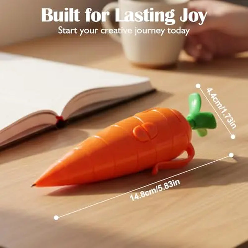 60-Second Voice Recorder with Playback & Audio Recorder Pen - Cute Carrot-Shaped Recorder Device, Smooth-Writing Ballpoint Pen - Fun & Creative Gift for Kids, Students, Teachers