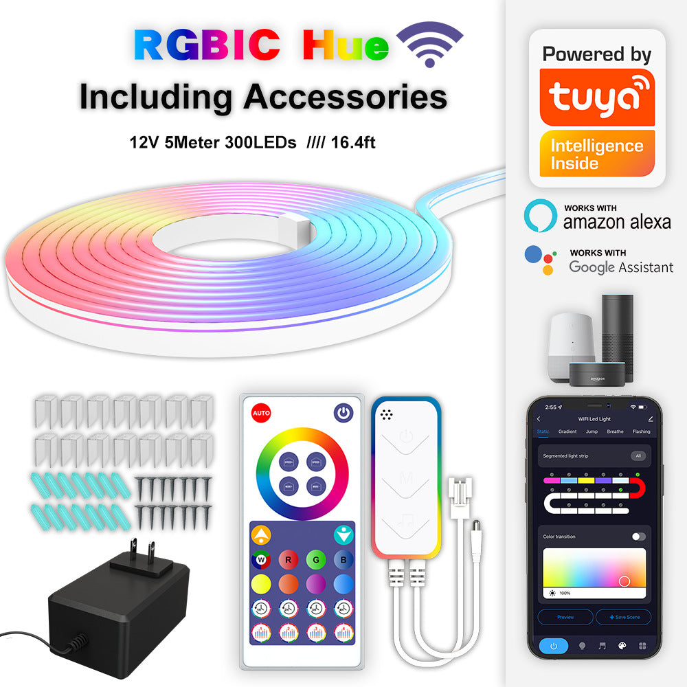 Wifi Smart DIY Modeling Music Neon Light with Music Light Bar Music Remote Control Horse Running Light