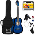 38In Beginner Acoustic Guitar Starter Kit W/ Gig Bag, Strap, Extra Strings - Blue