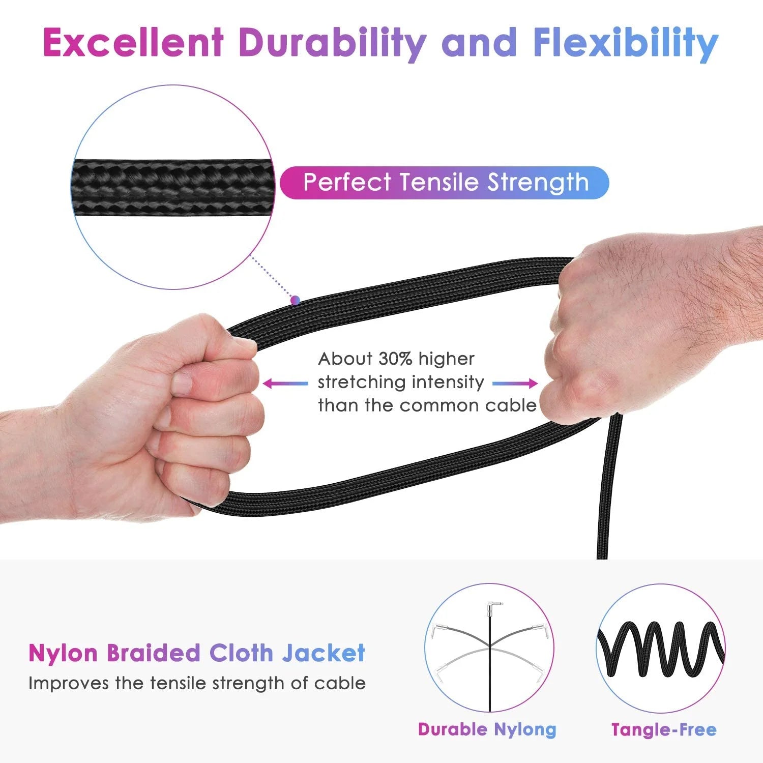 Guitar Cable 10FT 2 Pack Instrument Cable Guitar Cord Electric Guitar Cable Guitar AMP Cord for Bass Guitar Keyboard 1/4 Inch Cable Right Angle Black Blue